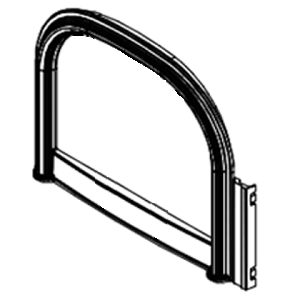 Ensemble complet de portes transparentes Noir mat - STOVAX R�f. H35.22