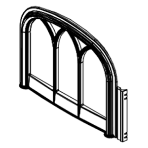 Ensemble complet de portes transparentes Noir mat - STOVAX Réf. HUM22