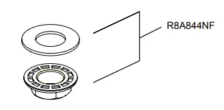 Ensemble de fixation - Jacob Delafon R&eacute;f. R8A844NF