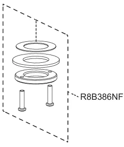 Ensemble de fixation - Jacob Delafon R&eacute;f. R8B386NF