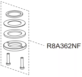 Ensemble de fixation Carafe - Jacob Delafon R&eacute;f. R8A362NF