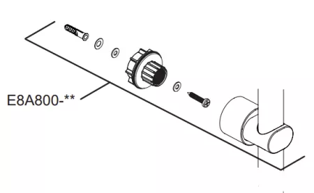 Ensemble de fixation r&eacute;glable - Jacob Delafon R&eacute;f. E8A800-CP