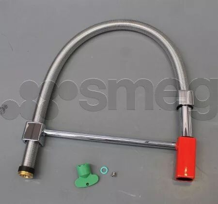 Ensemble douchette rouge complet mitigeur MDF50 Smeg rep&egrave;re 126693