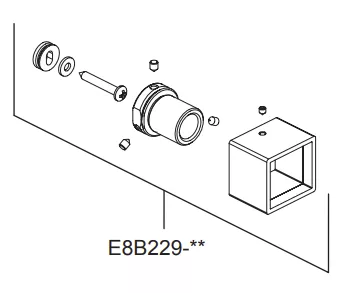 Ensemble fixation reglable - Jacob Delafon R�f. E8B229-CP