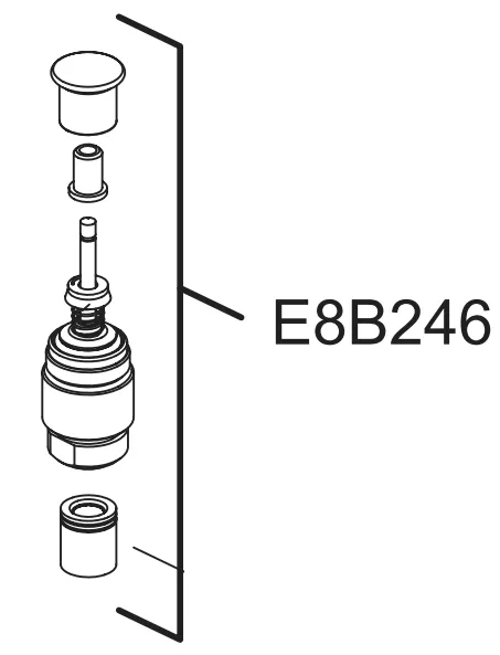Ensemble inverseur B/D monotrou - Jacob Delafon R�f. E8B246-CP