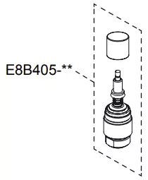 Ensemble inverseur chrom� - Jacob Delafon R�f. E8B405-CP