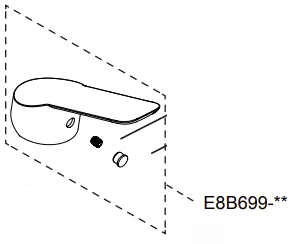 Ensemble levier chrom&eacute; - Jacob Delafon R&eacute;f. E8B699-CP