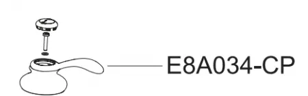 Ensemble levier chrom&eacute; Fairfax - Jacob Delafon R&eacute;f. E8A034-CP