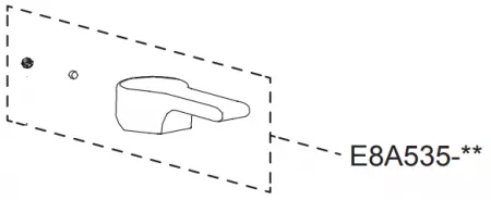 Ensemble levier chrom&eacute; Singulier - Jacob Delafon R&eacute;f. E8A535-CP