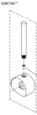 Ensemble levier inox bross&eacute; - Jacob Delafon R&eacute;f. E8B738-VS