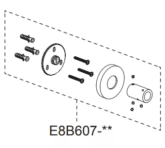 Ensemble pat&egrave;re chrom&eacute;e - Jacob Delafon R&eacute;f. E8B607-CP