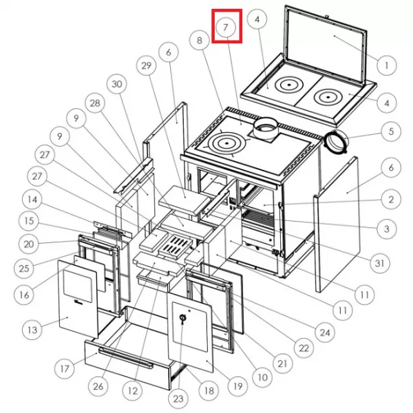 Ensemble plan de travail Terra 5T - LACUNZA r�f. 5015200000