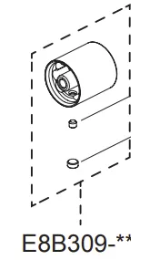 Ensemble poign&eacute;e chrom&eacute;e - Jacob Delafon R&eacute;f. E8B309-CP