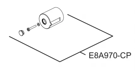 Ensemble poign&eacute;e chrom&eacute;e d&eacute;bit - Jacob Delafon R&eacute;f. E8A970-CP