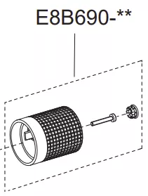 Ensemble poign&eacute;e chrom&eacute;e temp&eacute;rature - Jacob Delafon R&eacute;f. E8B690-CP