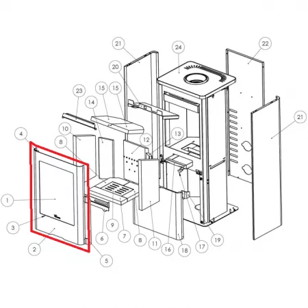 Ensemble porte de foyer - LACUNZA r&eacute;f. 5021260001