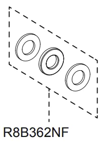 Ensemble rondelle de compensation - Jacob Delafon R&eacute;f. R8B362NF