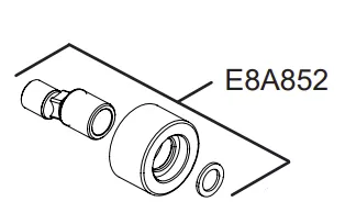 Ensemble rosace chrom&eacute;e - Jacob Delafon R&eacute;f. E8A852-CP