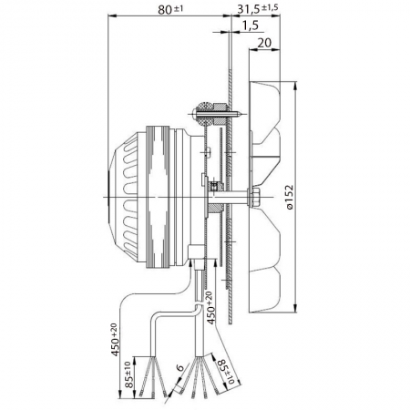 Extracteur / aspirateur de fumée - EBM réf. R2E150-AN91-63