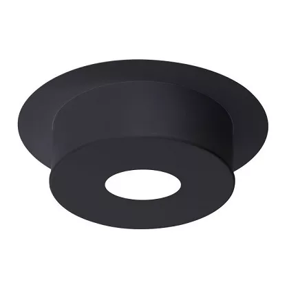 Finition plafond pour conduit isol� Inox-Galva �150 ronde hauteur 12cm �maill� noir mat - Poujoulat r�f. 32150066