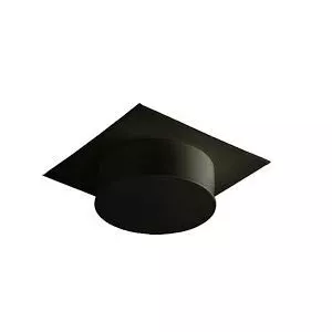 Finition plafond pour conduit isol� Inox-Galva �155 � 230 carr�e hauteur 12cm �maill� noir mat - Poujoulat r�f. 32999061-9019