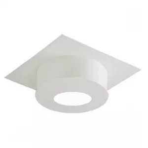 Finition plafond pour conduit isol� Inox-Galva �155 � 230 carr�e hauteur 26cm �maill� blanc - Poujoulat r�f. 32999063-9020