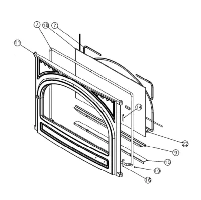 FIXE VITRE INFERIEUR - GODIN R�f. 12071366101053