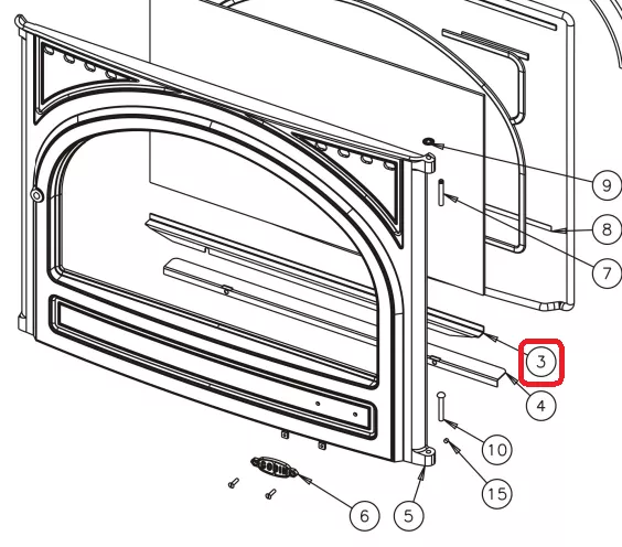FIXE VITRE INFERIEUR 366102 - GODIN R�f. 12071366102053 (SUIVI)