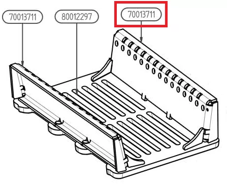 Flanc de grille (&agrave; l\'unit&eacute;) - Thermorossi R&eacute;f. 70013711