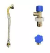 Flexible, robinet d\'arr&ecirc;t et support - Jacob Delafon R&eacute;f. RTA183NF