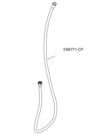 Flexible chrom&eacute; douchette - Jacob Delafon R&eacute;f. E8B771-CP