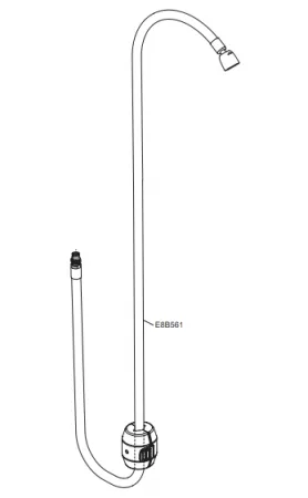 Flexible de douchette - Jacob Delafon R&eacute;f. E8B561-CP