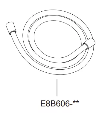 Flexible lisse chrome 1,75m - Jacob Delafon R&eacute;f. E8B606-CP