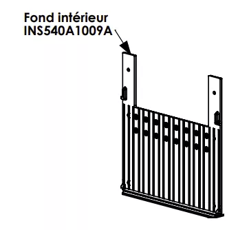 Fond int&eacute;rieur noir + joints XP54 - LORFLAM / OFEN R&eacute;f.INS540A1009A