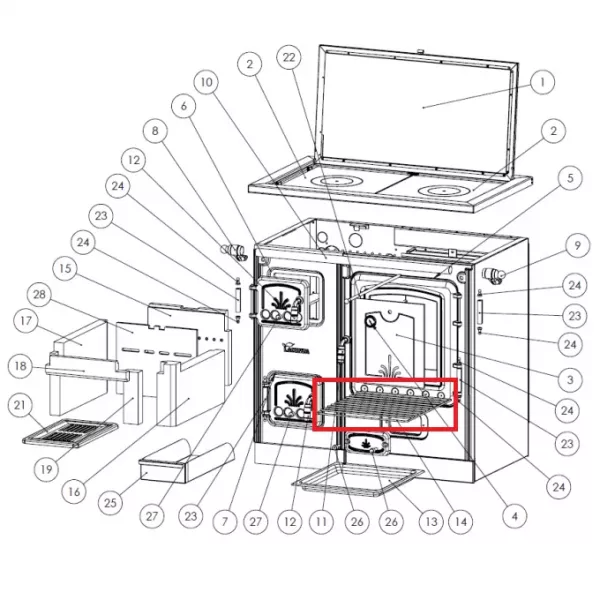Grille four - LACUNZA r�f. 501000000004
