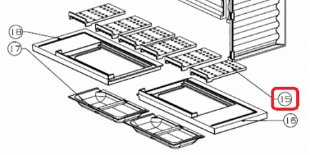 GRILLE FOYERE 660119 (à l\'unité) - GODIN Réf. CP6595