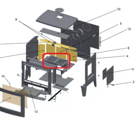 Grille foy&egrave;re po&ecirc;le &agrave; bois Saey Peak (SUIVI)
