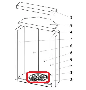 Grille foy�re ronde - SAEY R�f. 010A0000231