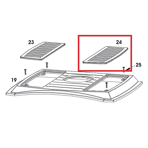 Grille sup�rieure droite - INVICTA R�f. F610544 (SUIVI)