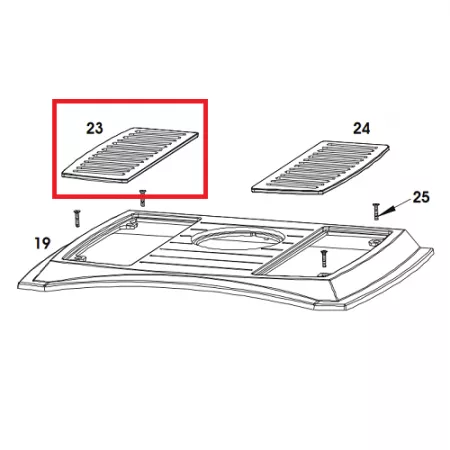 Grille supérieure gauche - INVICTA Réf. F610545B (SUIVI)