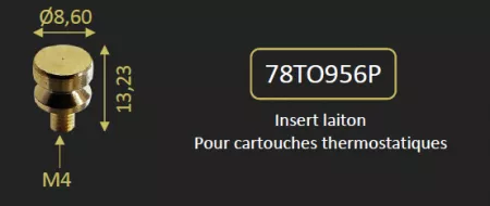INSERT LAITON POUR CARTOUCHE THERMOSTATIQUE 2959 - PAINI R&eacute;f. 78TO956P