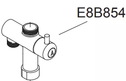 Inverseur chrom&eacute; - Jacob Delafon R&eacute;f. E8B854-CP