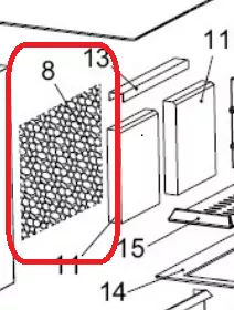 Isolant brique de côté - LACUNZA réf. 5012100837 = FRANCO-BELGE réf. 141050 (SUIVI)