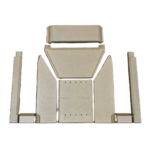 Jeu complet de vermiculite pour Oura avec vitres lat�rales - Heta Scan-Line r�f.6000-022786-1