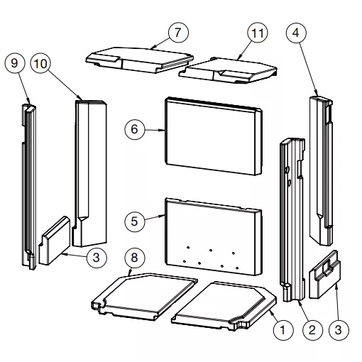Jeu de vermiculite Moderna Vitres - Heta Scan-Line r�f.6000-027100