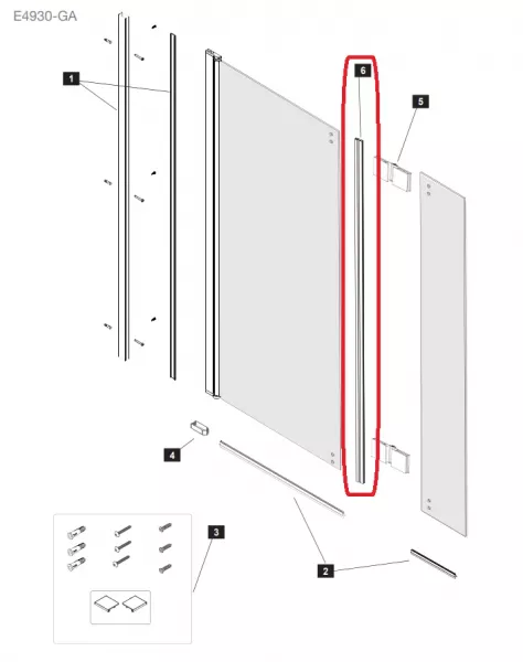 Joint central Pare-bains - Jacob Delafon R�f. R9A1355NF