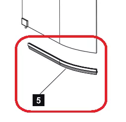 Joint courb&eacute; bas de pare bain Malice - Jacob Delafon R&eacute;f. R9A1428NF