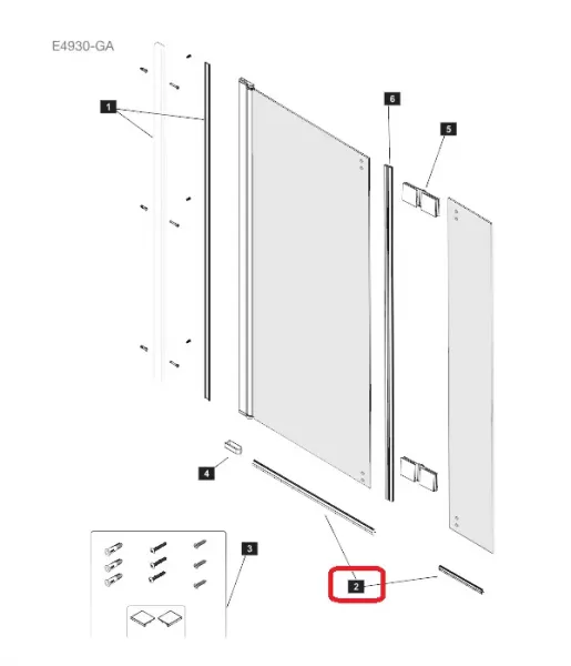 Joint d�coupable � l\'unit� bas de pare-bain Neo E4930 - JACOB DELAFON R�f. R9A1278NF