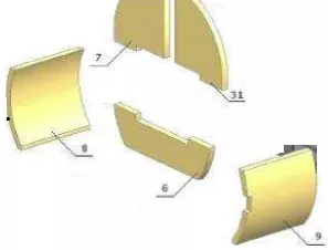 Kit 5 briques de foyer po&ecirc;le Godin Alba 376001