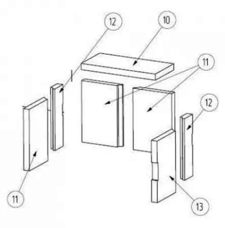 Kit 7 briques de foyer poêle Supra Diablo ou Richard Le Droff Tulka